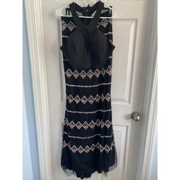 Rachel Allan Prom Dress, Size 4, Black/Beaded, Two Piece - Picture 1 of 4
